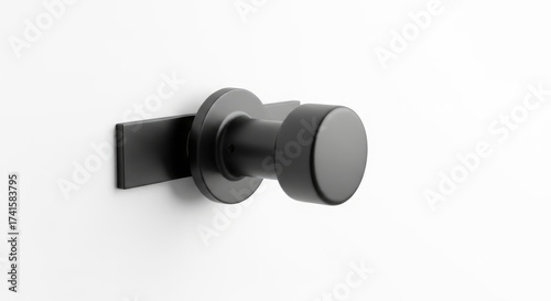 Modern black metal wall hook for home organization