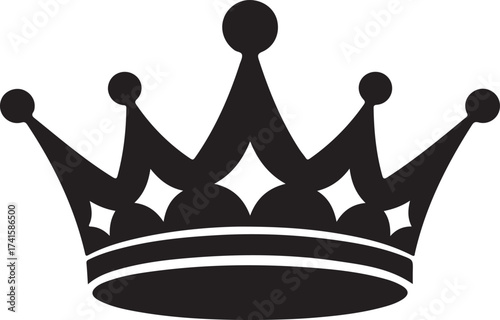 a crown silhouette vector illustration 