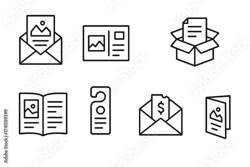 Scan barcode icon set with vector illustrations, transparent background, ordered design pack for labeling, packaging, retail, price tags, product and inventory management
