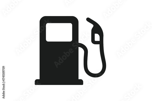 Gas station pump icon. Fuel pump nozzle. Petrol, diesel, gasoline and refuel symbol. Automotive transport energy concept. Vector illustration isolated on white background.