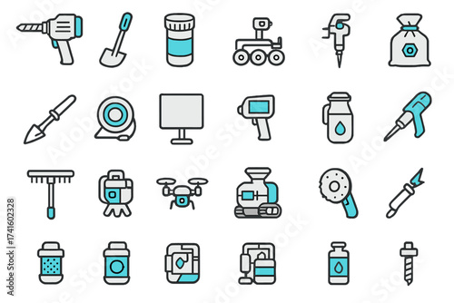 Variety of construction and repair tools displayed on a white background highlighting their uses and functionalities