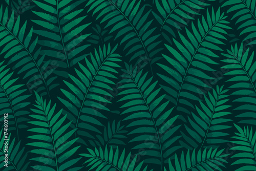Lush green ferns create a vibrant, natural backdrop in a tropical forest during daylight