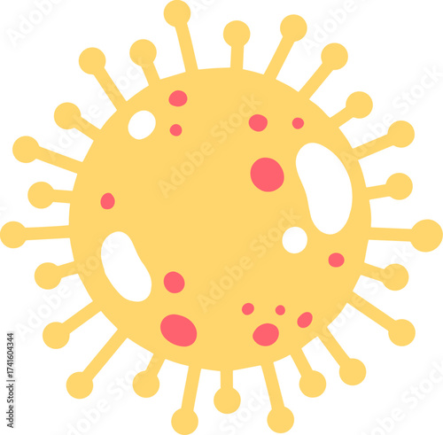 Coronavirus covid 19 virus germ cell pandemic icon