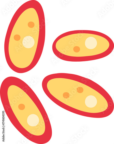 Multiple bacteria cells illustrating microbiology and disease concept