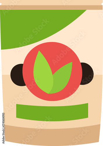Organic food packaging standing pouch with eco label