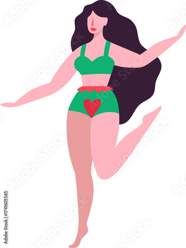 Woman celebrating body positivity and self love