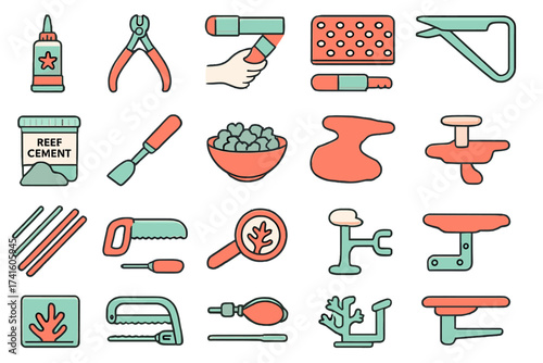 Tools and materials for DIY home improvement projects related to gardening and home decoration