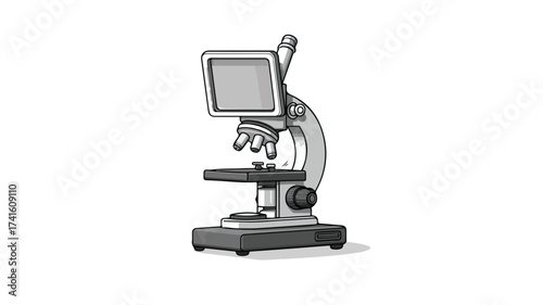 Professional Digital Microscope with LCD Screen for Precision Analysis and Inspection
