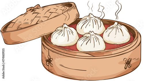 Modern Dimsum Logo Vector Illustration for Professional Design Projects