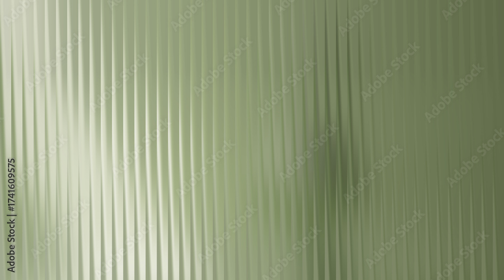 Obraz premium Abstract textured background with vertical ribbed pattern in soft green