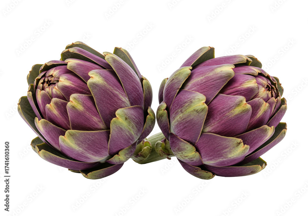 Obraz premium Artichokes against transparent background