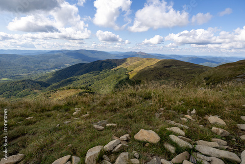 Hiking along the red trail to the highest peak of the Bieszczady Mountains - Tarnica