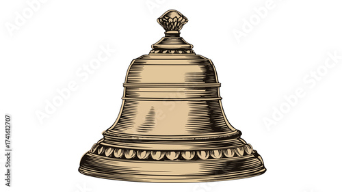 Traditional Brass Bell for Hindu Pooja and Religious Rituals