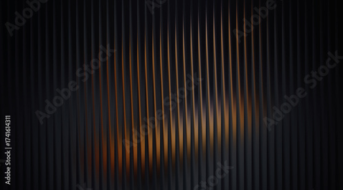 Dark ribbed texture with warm orange and yellow highlights