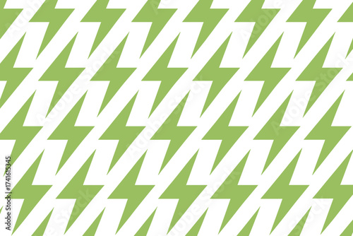 Stylish green lightning bolt pattern on a white background for modern design