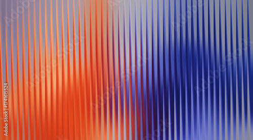 Abstract background with vertical lines in orange and blue gradient