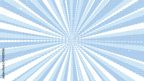Soft Pale Blue and White Pixelated Sunburst Rays Minimal Abstract Cool Background Graphic