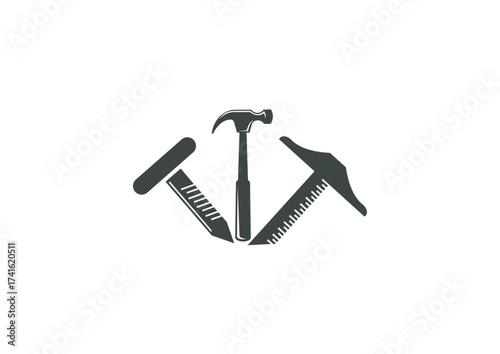 Tools Hammer Nail.eps
