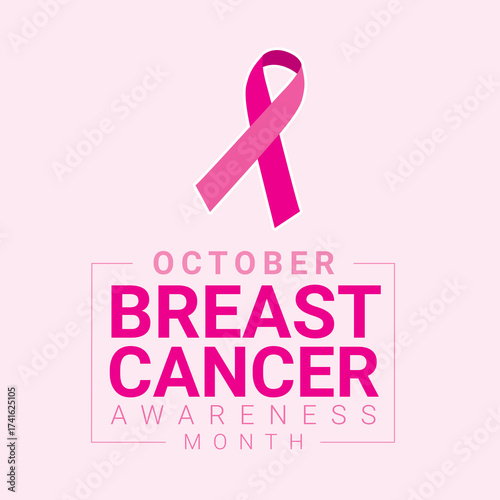 Vector of October Breast Cancer Awareness Month for social media, cover, backgrounds, banners, posters