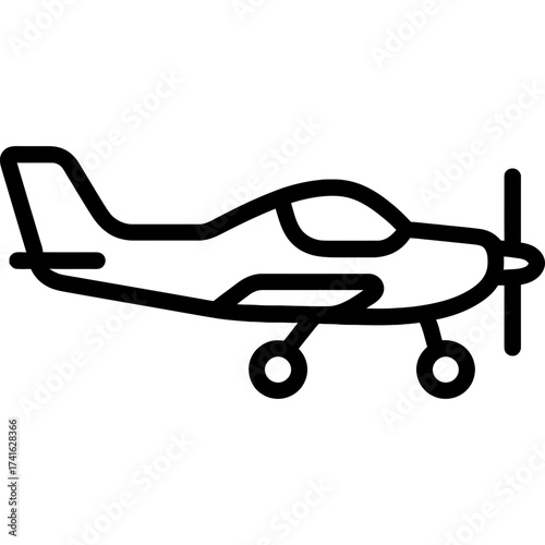 Minimalistic light sport aircraft icon