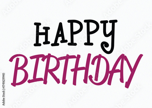 Happy Birthday Text Card