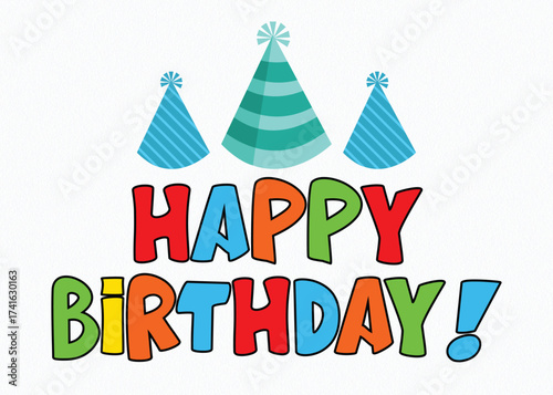 Free Download Happy Birthday Party Vector EPS Festive Card