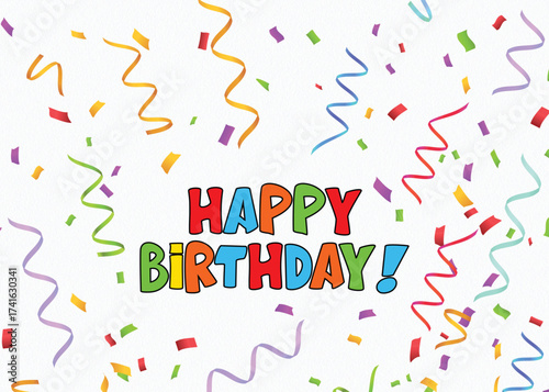 Happy Birthday Party Vector EPS Festive Card Download