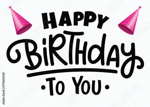 Happy Birthday to You Vector EPS