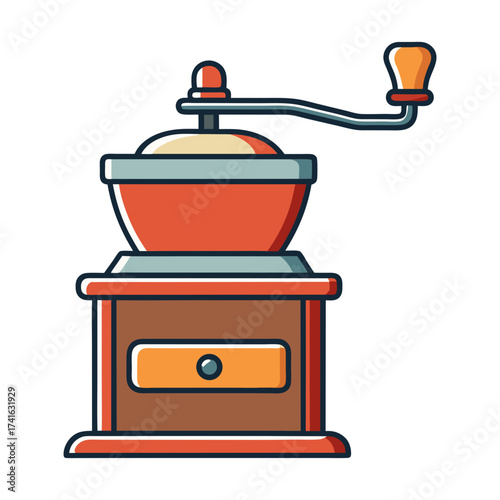 coffee grinder vector illustration
