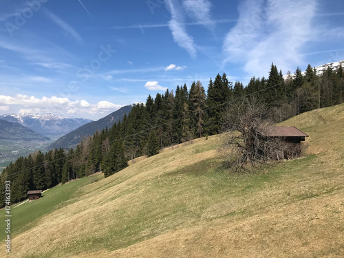 Mountain hut in the Zillertal, Austria, Europe, April 14, 2022