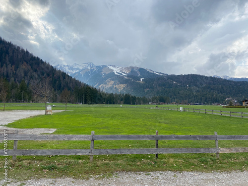 View of the Christlum in the Alps in Achenkirch, Austria, Europe, April 15, 2022