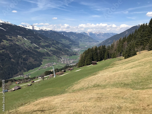 View on the Zillertal, Austria, Europe, April 14, 2022