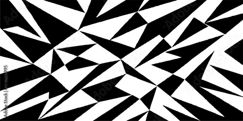 Geometric abstract black and white checkered seamless pattern design illustration wallpaper backdrop