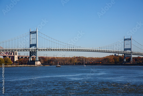 Robert Keenedy bridge over East River and Queens, New York City, United States