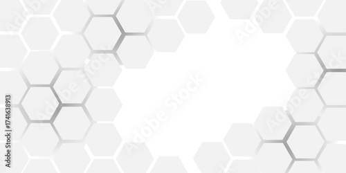 Abstract hexagonal geometric pattern vector background with honeycomb texture design for technology illustration or wallpaper. concept, 3d, cell, football, soccer, plastic, light, ball