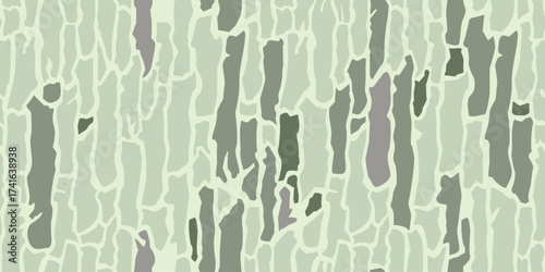 Vector seamless camo tree bark tiger army fatigue pattern design