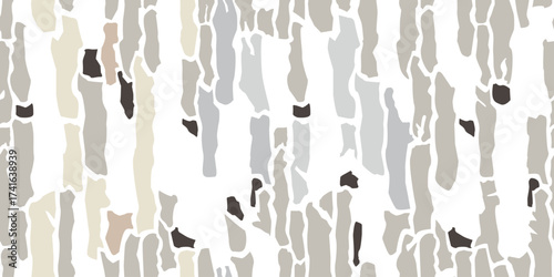 Vector seamless camo birch tree bark tiger army fatigue pattern design