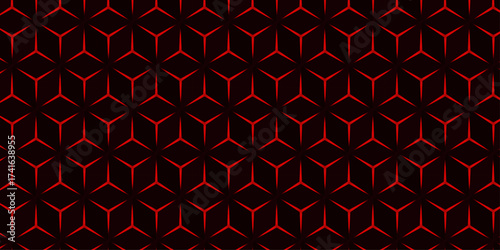 Seamless vector geometric pattern featuring a red heart element for fabric or wallpaper design, retro style textile decoration. geometric, floral, flower, ornament, decor, tile, backdrop, ornamental