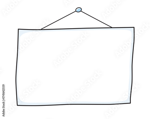 Blank empty whiteboard cartoon illustration isolated vector