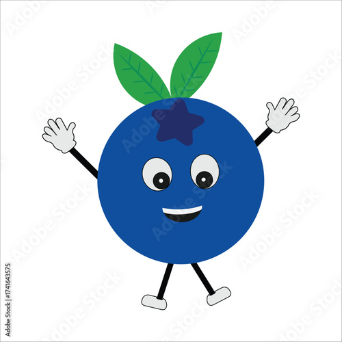 Cartoon blueberry