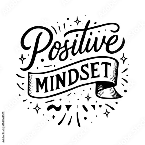 Positive Mindset Motivational Typograph