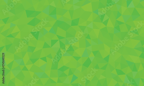 Abstract green geometric background with triangular polygons pattern design