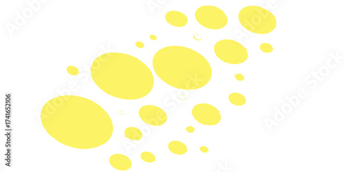 Golden easter eggs with a seamless pattern of yellow swiss cheese circles on a white background