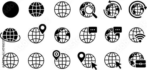 globe vector flat icon