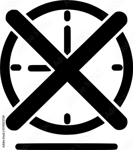 deadline icon flat vector