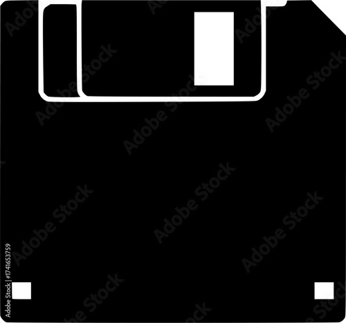floppy disks glyph flat vector icon