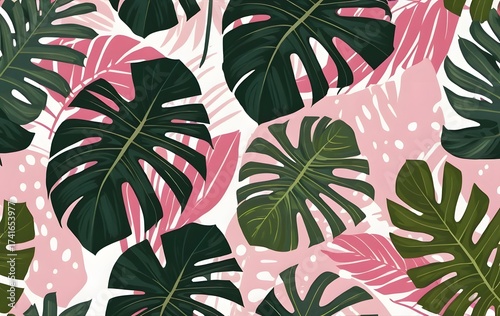 seamless pattern with leaves
