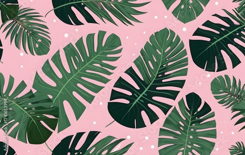seamless pattern with leaves