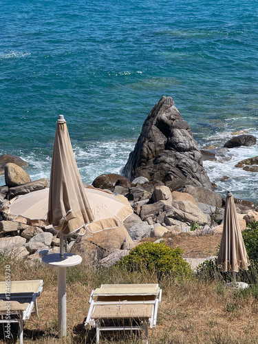 Wallpaper Mural Calabria, Italy, beach and surf among rocks, Mediterranean Torontodigital.ca
