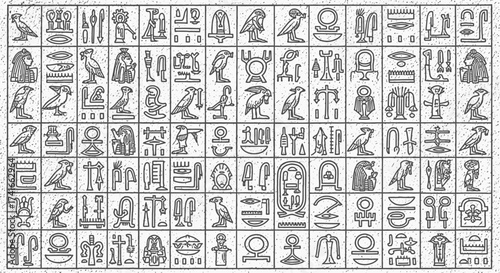 An Extensive Collection of Ancient Egyptian Hieroglyphs A Visual Guide to Symbolic Writing and Communication